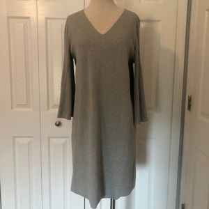 Ann Taylor Sweater Dress with Ribbed Bell Sleeves